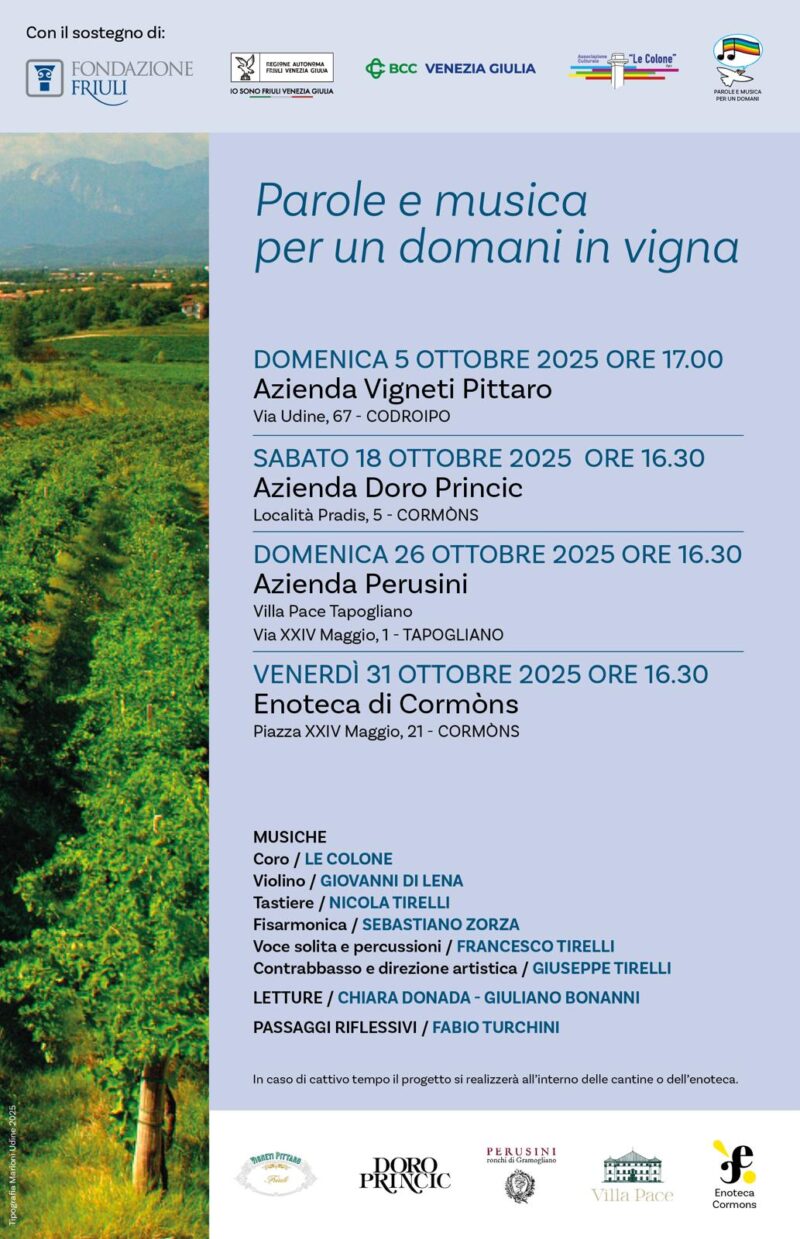 Parole e Musica per un domani in Vigna